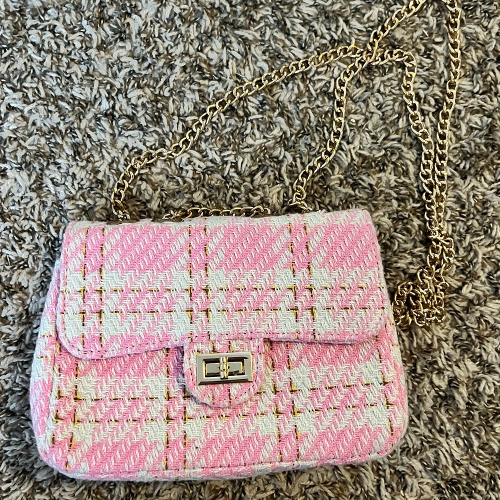 Pink Tweed Handbag